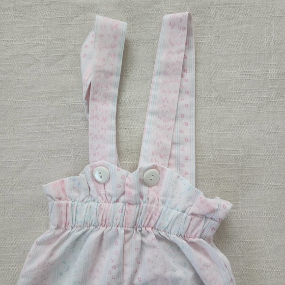 Vintage Wallpaper Floral Suspender Pants 12 months - Picture 4 of 10